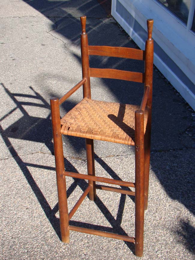 An 18th century New England child's high chair